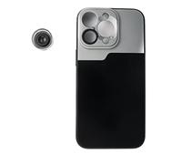 SYSTEM-S Lente Macro 30x Filtro microscopio con Funda en Negro para iPhone 13 Pro