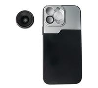 SYSTEM-S Lente Macro de 1,1x a 2,8X, Filtro de 24 mm, con Funda en Color Negro para iPhone 13 Pro MAX