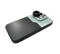 SYSTEM-S Lente Macro de 2,8 x 37 mm, Filtro HD con Funda para iPhone 15 Pro en Negro y Gris