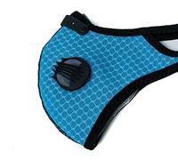 System-S Máscara de polvo intercambiable con filtro de carbón activo de nailon para correr al aire libre, color turquesa