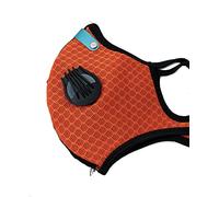 System-S Máscara de polvo intercambiable con filtro de carbón activo de nailon para correr, color naranja
