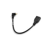 System-S Micro HDMI (macho), ángulo descendente, conector de ángulo de 90° a HDMI (hembra), cable de entrada hembra de 22 cm