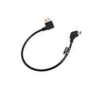 SYSTEM-S Mini Cable USB 90 ° Grados de ángulo de ángulo Recto Macho a USB Tipo A (Male) 90 ° ángulo Recto Cable de Datos Cable de Carga 26 cm