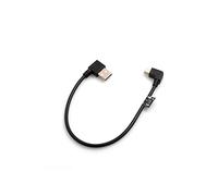 System-S Mini USB 90° Cable de Carga acodado a la Izquierda a USB Tipo A (Macho) 90° en ángulo Derecho de 90 ° Cable de Datos Cable de Carga de 20 cm