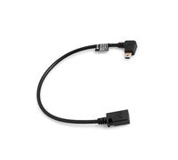 SYSTEM-S Mini USB 90 ° hacia la Izquierda, ángulo de Macho a Mini USB Hembra Cable de Datos Cable de Carga 27 cm