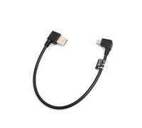 SYSTEM-S Mini USB 90 ° hacia la Izquierda, ángulo de Macho a USB Tipo A (Male) 90 ° acodado a Cable Cable de Datos Cable de Carga 26 cm