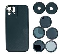 System-S ND 73596018 - Juego de filtros de Densidad Neutra con Funda para iPhone 12 Pro (37 mm), Color Negro