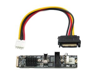System-S NVME - Adaptador M-Key M.2 NGFF SATA SSD a USB 3.1 Tipo C y 3.0 Tipo A Macho Gris