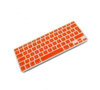 System-S Protector de Teclado de Silicona para MacBook Pro, Air y iMac, Color Naranja