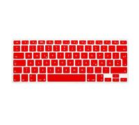 SYSTEM-S 'Silicona Protector de Teclado Teclado QWERTZ Teclado Alemán Protectora Protección para MacBook Pro 13 "15" 17 ", iMac, MacBook Air 13 en Rojo