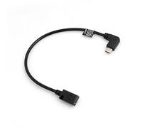 SYSTEM-S USB 3.1 Tipo C (Male) ángulo de 90 ° a Mini USB Cable de Carga de Datos (Female) Cable Adaptador Convertidor de Cable alargador Aprox. 27 cm
