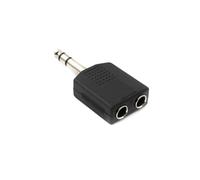 System-S Y - Adaptador de Audio estéreo TRS de 6,35 mm a 2 Conectores Hembra de 1/4"