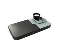 SYSTEM-S Zoom Lente 3X Tele Lente 37mm Filtro con Funda para iPhone 15 Pro en Negro Gris