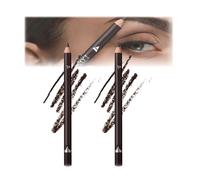 Systemous Eyeliner, 24 Hr Waterproof Eyeliner, Waterproofs Eyeliners Double Sharpenable Eye Pencil, 2 in 1 Eyeliners and Eyebrow Pencil No Smudging Fading (Dark Brown*2pcs)