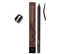 Systemous Eyeliner Pencil, Systemous 24 Hr Waterproof Eyeliner Duo Sharpenable Eye Pencil, Long Lasting 2-in-1 Eye Liner and Eyebrow Pencils Waterproof Eyeliners For Eye Makeup (Black)