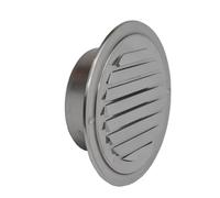 SYSTERM Rejilla de lamas de acero inoxidable pulido - Rejilla de protección contra el clima - Rejilla de ventilación DN - (125 mm)