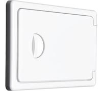 SYSTERM Tapa de inspección universal Dimensiones exteriores 15 x 10 cm Tapa de revisión delgada para abrirlo. Tapa de revisión abierta básica. Plástico ABS blanco (15 x 10 - OPI 15/10)