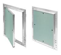 SYSTERM Tapa para revisión 200x400 mm yeso 12,5 mm KRAL17 pladur Revisión Mantenimiento Puerta 20x40 cm Mantenimiento Tapa de limpieza Mantenimiento Apertura, marco de aluminio Verde menta en seco