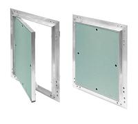 Awenta Tapa para revisión KRAL10 300x300 mm para yeso 12,5 mm marco aluminio Verde menta en seco