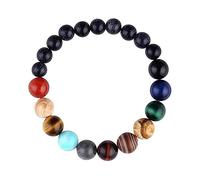 Systme Solaire Bracelet Pierre Naturelle Univers Perl Galaxie Huit Plante Thme Srie Bijoux pour Hommes Femmes Garons Filles Enfants Adolescent