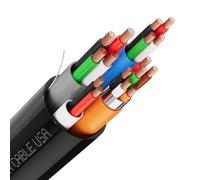 SYSTON - Cable compuesto de control de acceso - 18/4c+22/3pr OAS+22/2c+22/4c, CMP/CL3P/FT6, conductores de cobre trenzado, OSDP y Wiegand compatible para bloqueo de energía, lector de tarjetas