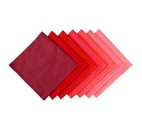 SYSUII Paquete de tela de algodón, 7 unidades de 10 x 10 cm, patchwork, paquete para coser, paquete de tela DIY por metros, piezas de tela para ropa, ropa de cama, cortinas, manteles - rojo