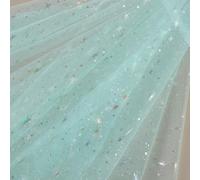 SYSUII Tela de tul de 3 m x 150 cm, tela decorativa con estrellas, tela decorativa brillante, para coser, tela de lentejuelas para caminos de mesa, manualidades, faldas de tutú, manualidades, ropa