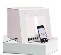 SYSXLT Kit de Caja de luz Profesional for Estudio fotográfico, Softbox LED Regulable con Plataforma giratoria eléctrica de 360°, Tienda portátil for fotografía de joyería for fotografía de Producto