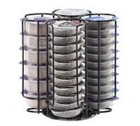 SYSYLY Soporte Cápsulas Compatible para cápsulas de café Tassimo, Dispensador de Cápsulas Giratorio, Organizador de Cápsulas de Café, Soporte de Cápsulas para Almacenamiento,Negro.