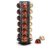 SYSYLY Soporte giratorio para cápsulas de café compatible con Vertuo, Organizador para guardar cápsulas de café,(28 Cápsulas), Color Negro.