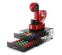 SYSYLY Soporte para Cápsula Compatible para cápsulas Dolce Gusto,Porta Capsulas de 2 Cajones Deslizantes,Capacidad 80 Cápsulas,Cajón para Almacenar Cápsulas de Gran Capacidad para El Hogar,La Oficina