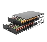 SYSYLY Soporte para Cápsula Compatible para cápsulas Nespreso Vertuo,Dolce Gusto,Porta Capsulas de 2 Cajones Deslizantes,Cajón para Almacenar Cápsulas de Gran Capacidad para El Hogar,La Oficina