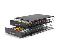 SYSYLY Soporte para cápsulas de café Dolce Gusto|Vertuoline,Porta Capsulas de 2 Cajones Deslizantes,Capacidad 80 Cápsulas,Cajón para Almacenar Cápsulas de Gran Capacidad para El Hogar,La Oficina