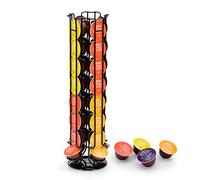 SYSYLY Soportes para Cápsulas de Café 32 Dolce Gusto, Dispensador Capsulas Dolce Gusto Almacenamiento de Cápsulas de Café, Estante giratorio de torre de cápsulas de café, Base Antideslizante,Negro