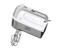 SYTECH Batidora Eléctrica de Mano 250W con 5 Velocidades + Turbo, Cable de 1 Metro, 2 Varillas para Repostería y 2 Varillas para Amasado - Batidora Compacta para Repostería y Montar Nata (Blanco)