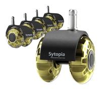 Sytopia Ruedas 11x22mm, 5 piezas, muy silenciosas y suaves para suelos duros, parqué, alfombras, laminados, no necesitan alfombrilla