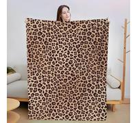 SYTTNUM Manta Estampado de Leopardo, Leopard Print Throw Blanket, Manta Estampado Animal de Leopardo, Morbido e Confortevole, Adatto per Divani Letto Letti Normali e Ambienti Esterni -150 * 100CM