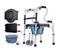 SYue Walker - Anciano con muletas gruesas - Andador de cuatro patas de aleación de aluminio para discapacitados, para ancianos, discapacitados, rehabilitación, ayuda auxiliar para caminar, es tan