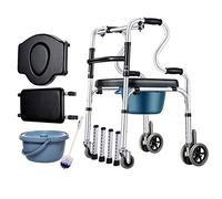 SYue Walker - Anciano con muletas gruesas - Andador de cuatro patas de aleación de aluminio para discapacitados, para ancianos, discapacitados, rehabilitación, ayuda auxiliar para caminar, es tan