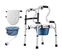 SYue Walker - Anciano con muletas gruesas - Andador de cuatro patas de aleación de aluminio para discapacitados, para ancianos, discapacitados, rehabilitación, ayuda auxiliar para caminar, es tan