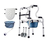 SYue Walker - Anciano con muletas gruesas - Andador de cuatro patas de aleación de aluminio para discapacitados, para ancianos, discapacitados, rehabilitación, ayuda auxiliar para caminar, es tan