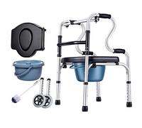 SYue Walker - Anciano con muletas gruesas - Andador de cuatro patas de aleación de aluminio para discapacitados, para ancianos, discapacitados, rehabilitación, ayuda auxiliar para caminar, es tan