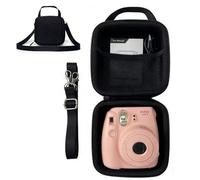 Syueyee Funda protectora rígida de EVA compatible con cámara instantánea Fujifilm Instax Mini 12/11/10/9/8/7/40/41/90/99, bolsa de almacenamiento portátil con correa de hombro ajustable (solo funda)
