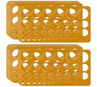 SYUTBOU 12 plantillas de círculo naranja de 25,3 x 12,9 cm para dibujar, plantillas de plástico para dibujo técnico