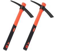 SYUTBOU 2 picos rojos de 38 x 23 cm, azada pequeña con mango, azada de jardín para jardín, suelo