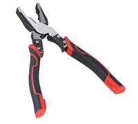 SYUTBOU Alicates Combinados 3 en 1, 215 mm, Pelacables/Cortador/Agarrador, Acero al Carbono, Mangos Antideslizantes Negros y Rojos, para Electricistas y Bricolaje