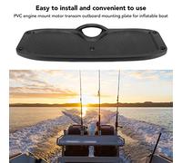 SYUULCOI Soporte De Motor Fueraborda, Placa De Espejo De popa De PVC, Ligero, Duradero, para Botes Inflables, Kayaks, Canoas, Botes, Yates, Pesca, Tamaño 29.8x9.2x2.2cm (Negra)