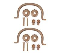 SYUULCOI Tirador de gabinete de latón, para muebles, cajones y armarios, tirador retro con diseño de flores, 9,5 x 5 cm, hardware duradero de fácil instalación