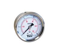 Syveco 1623009 Serie 1623 - Carcasa de acero inoxidable con indicador de presión, bañera, axial, 1/4" BSP, 63 diámetro, 0/40 bar