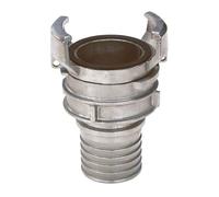 Syveco 2421065 Serie 2421 - Grifería simétrica de acero inoxidable 316, junta FKM, 1/2 herrajes con manguito ondulado reducido con cerradura y cuello, DN 65